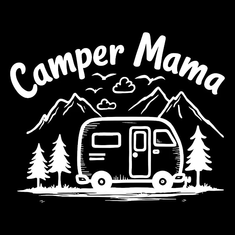 Camper Mom Adventure Mountains Camper