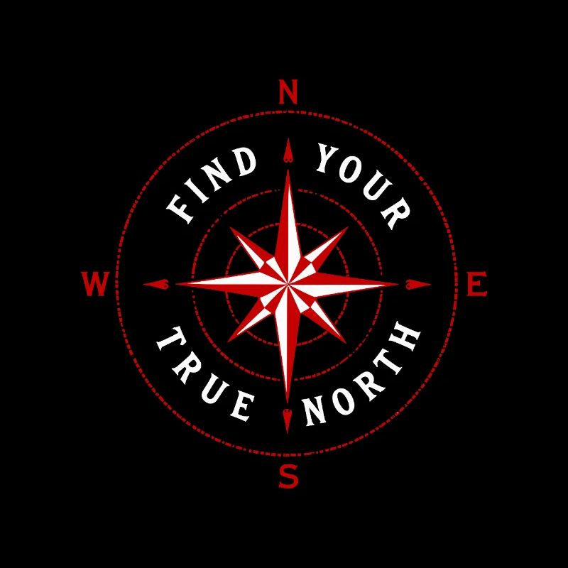 Find Your True North Compass Compass Rose Symbol