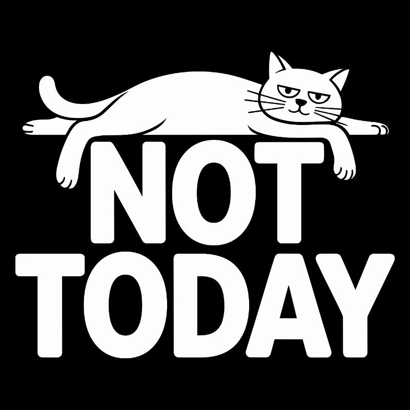 Chat dit pas aujourd’hui au bureau Chat à la maison Chat au bureau