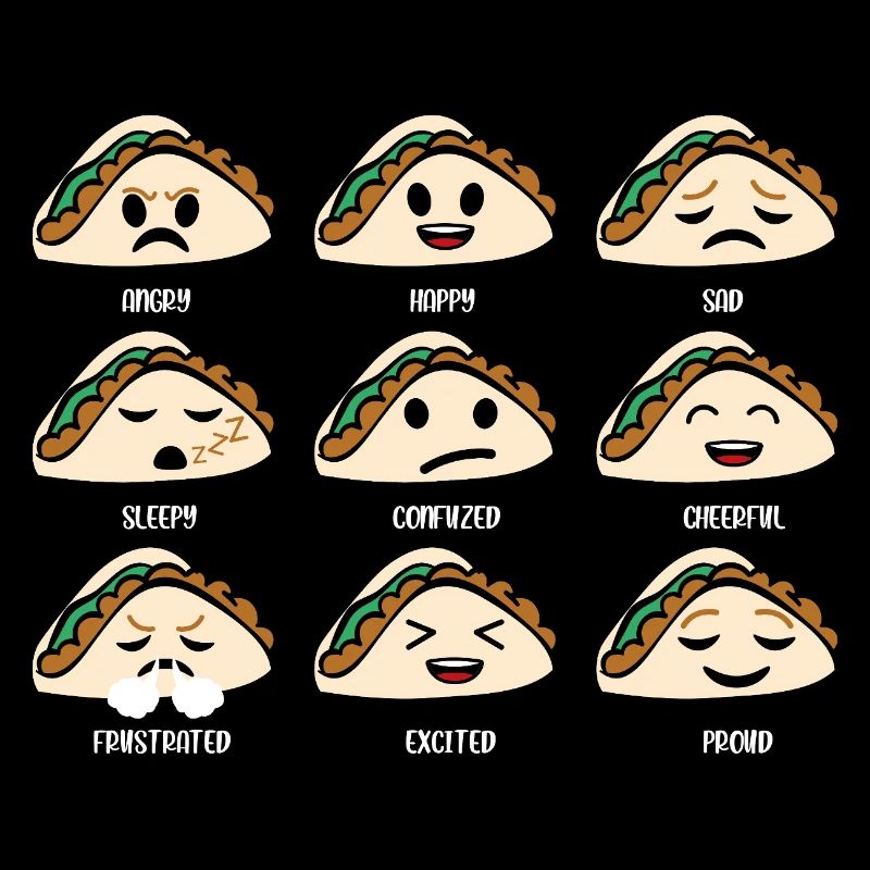 Taco Funny Faces Taco Lovers Tacos