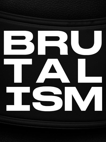 Brutalismus-Blockbuchstaben