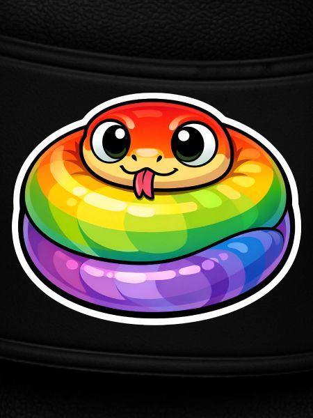 Rainbow Coil Serpent Cartoon
