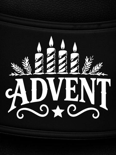 Advent Kerzen Kranz Silhouette