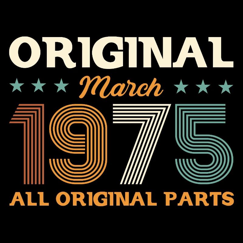 50. Geburtstag Geschenk Mann Original März 1975