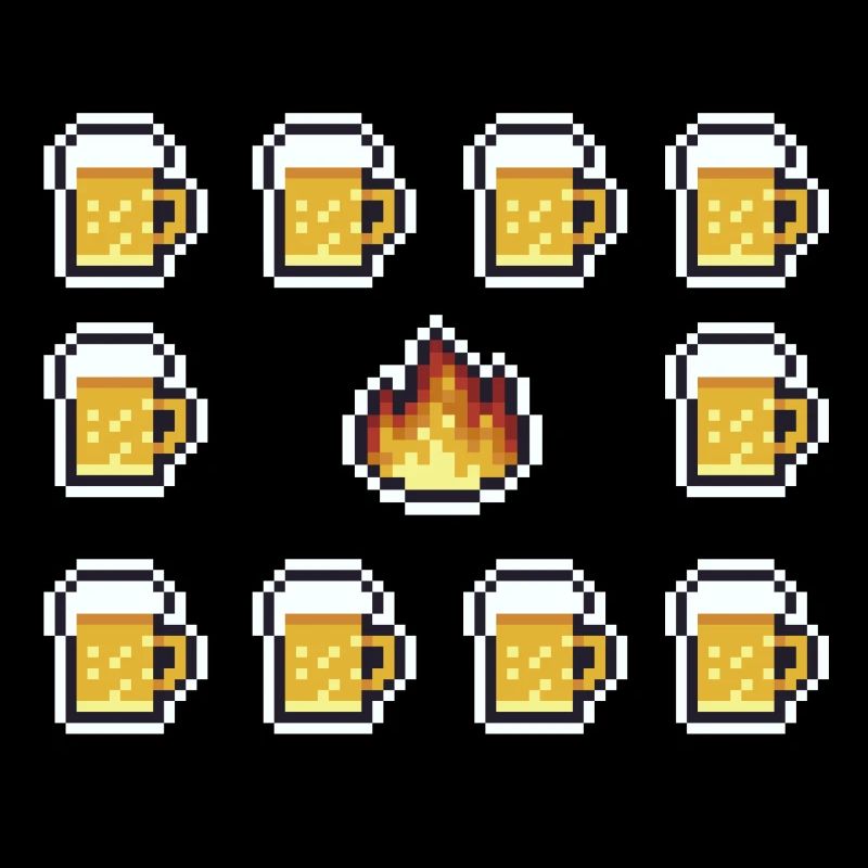 beer brand thirst pixel art pop art icon delete LO