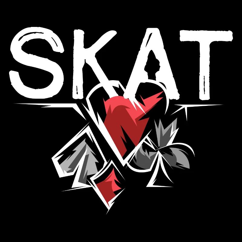 Jeu d’illustration de Skat Couleurs Jeu de pique de coeur