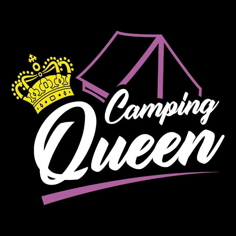 Campingqueen Spruch mit Krone Zelt