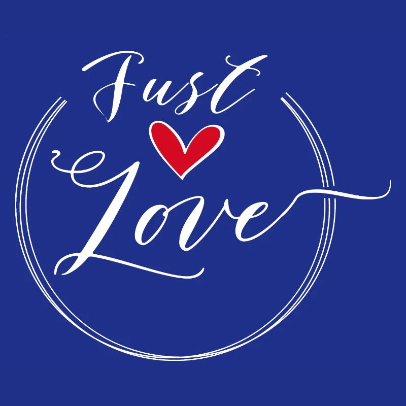Just Love Heart Scripted Circle