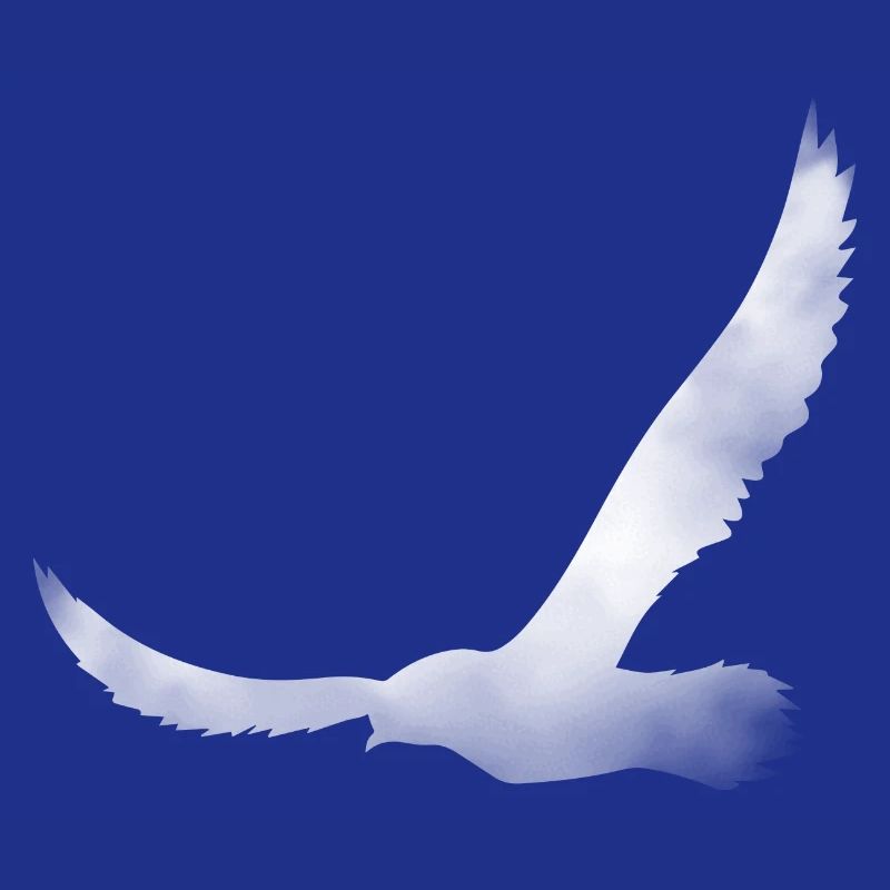 Bird silhouette from cloud