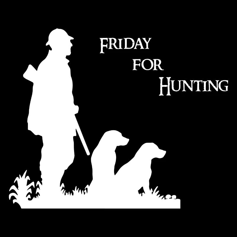 Vendredi pour la chasse - Motif de chasse avec chasseur et chien