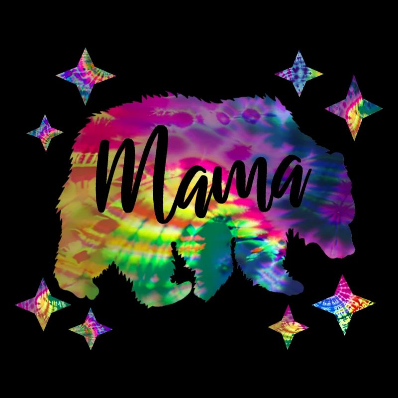 Mamabär Bärin Bunt Tie Dye Batik