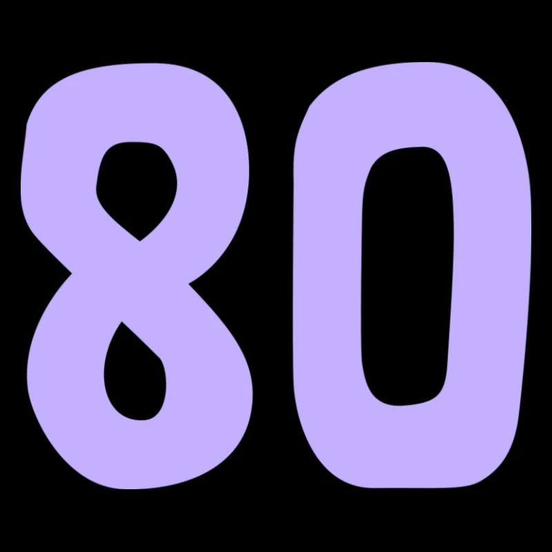 80. 80 JAHRE. 80-JÄHRIGES JUBILÄUM. 80. GEBURTSTAG.