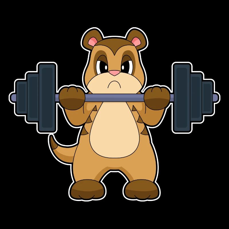 Erdmännchen Bodybuilder Langhantel Bodybuilding