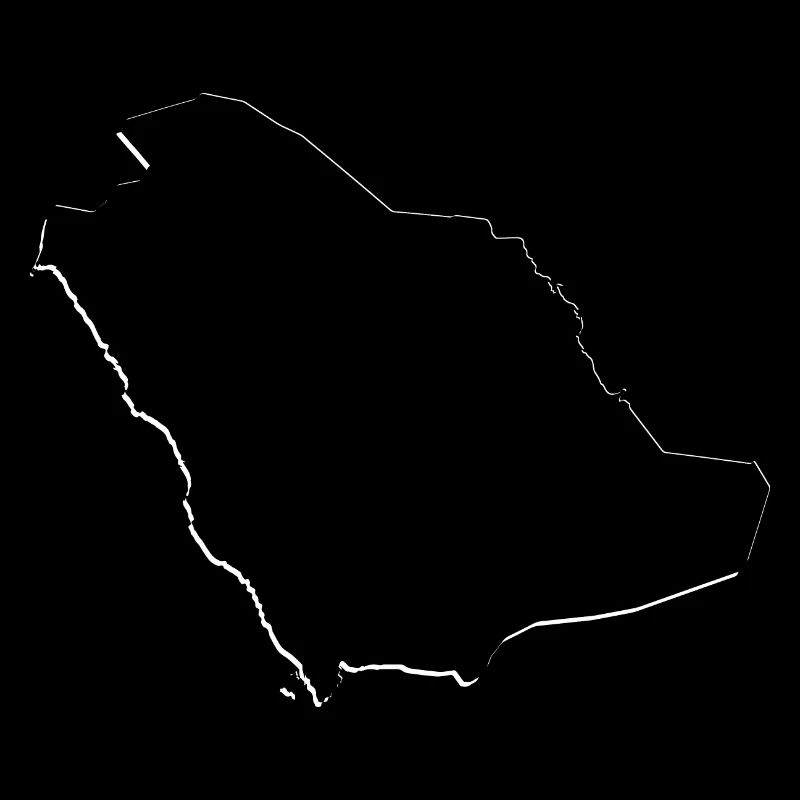 Saudi Arabia map as outline