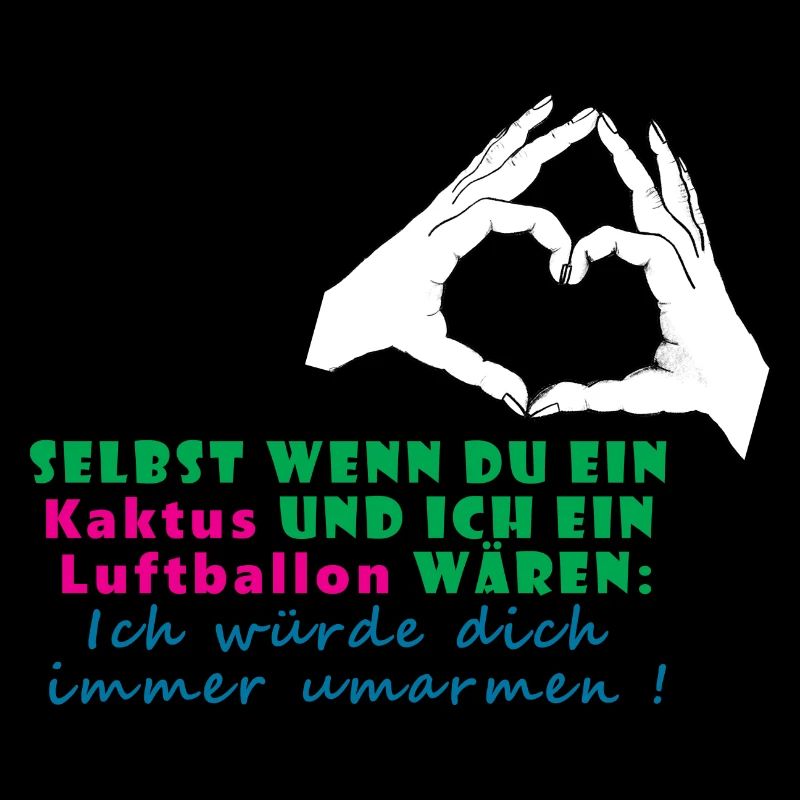 Hände formen ein Herz. Ich umarme dich.