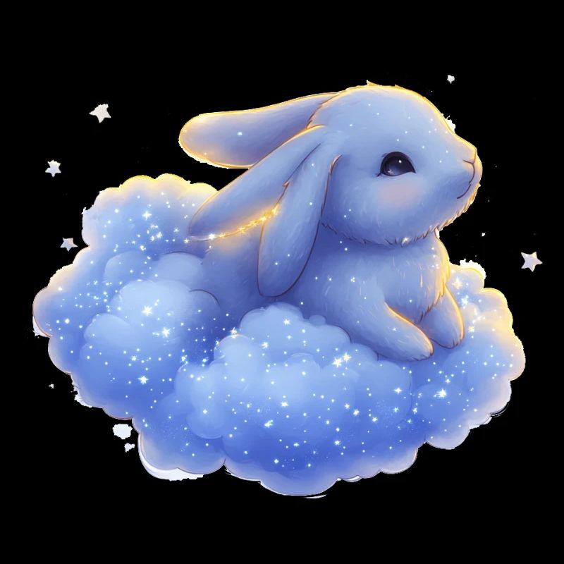 Hase auf Wolke