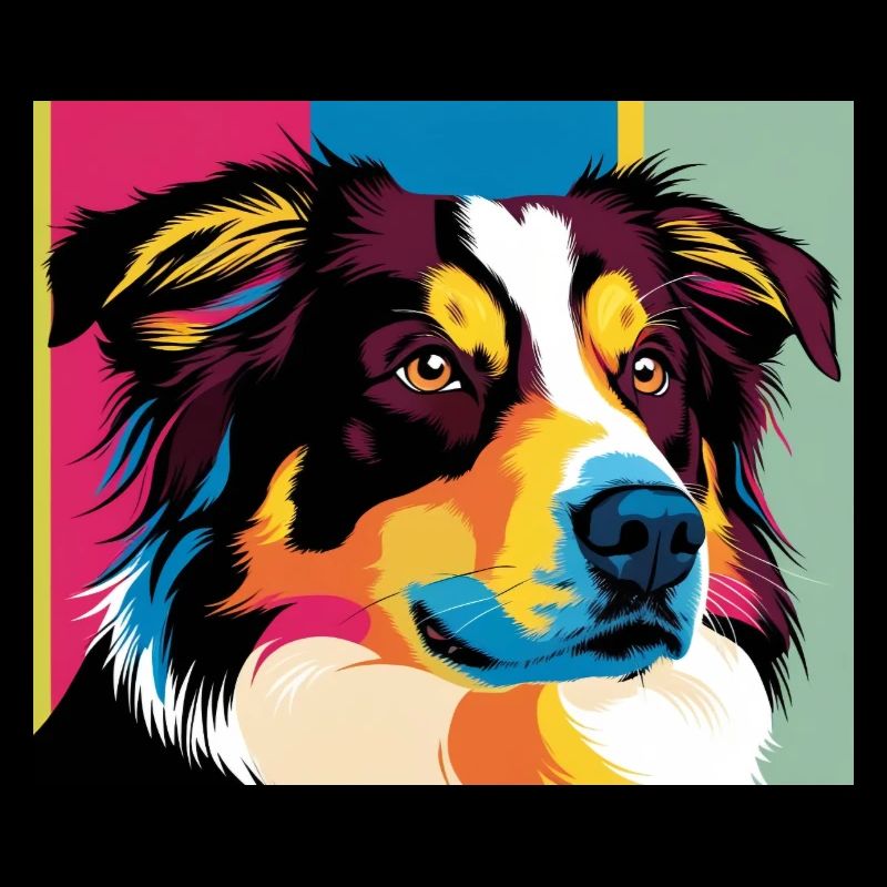 Australian Shepherd Dog Head