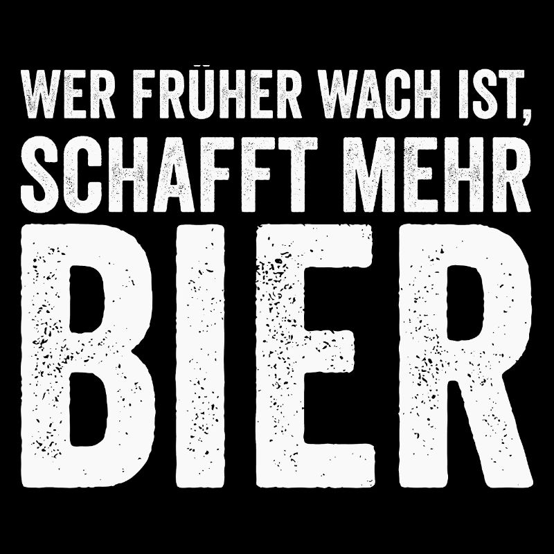 Bier Spruch in Weißer Vintage Schrift