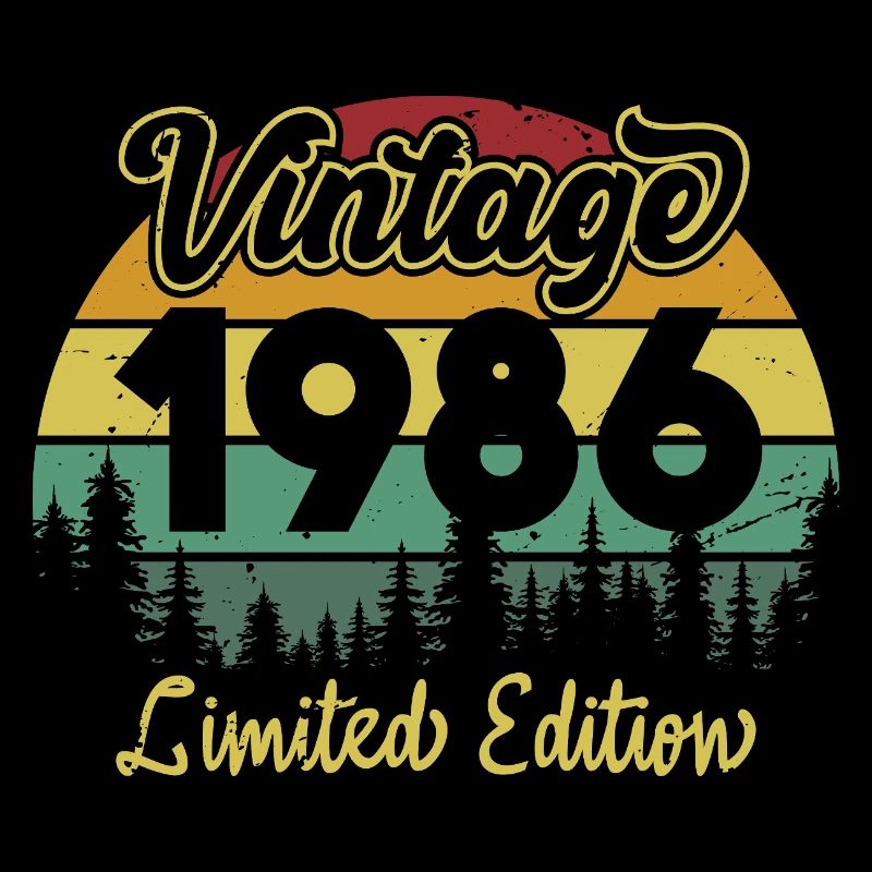 Vintage 1986 Vintage Cadeau d’anniversaire Rétro