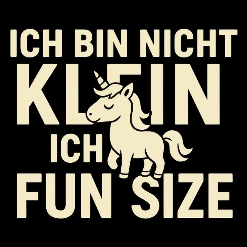 Je ne suis pas petit - licorne de taille amusante