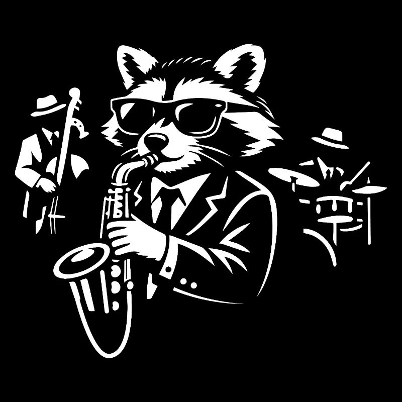 Raccoon Sax Jazz in Suit