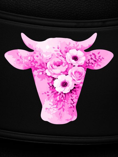 Kuh Silhouette Blumen