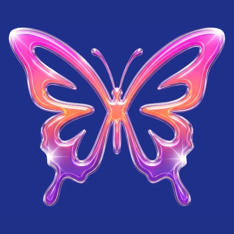 Neon-Schmetterling Gradient