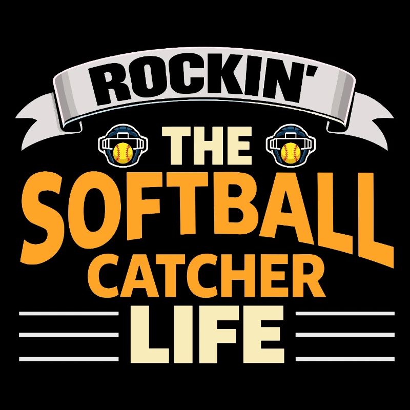 Rockin le receveur de softball joueuse de vie
