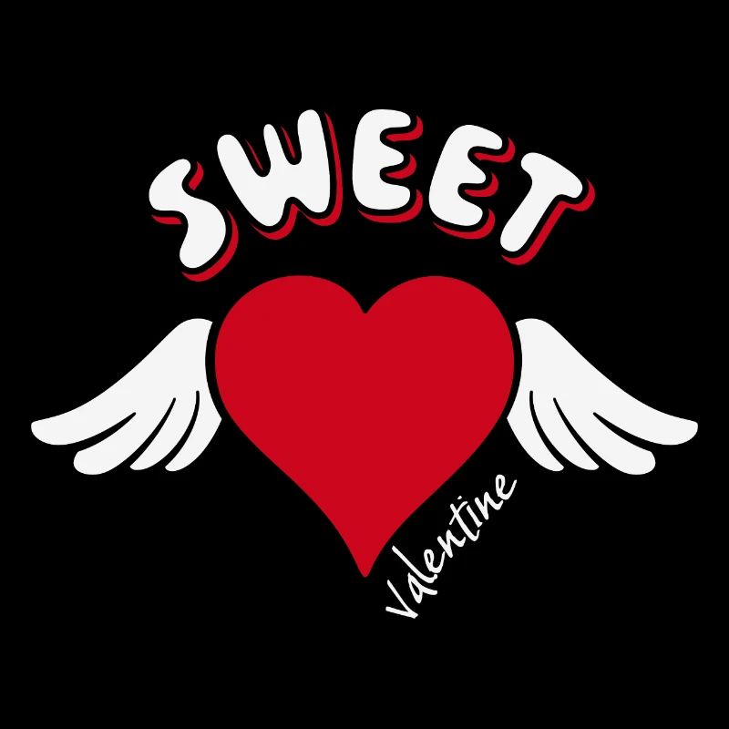 Doux Saint-Valentin Saint Valentin coeur ailes de Cupidon