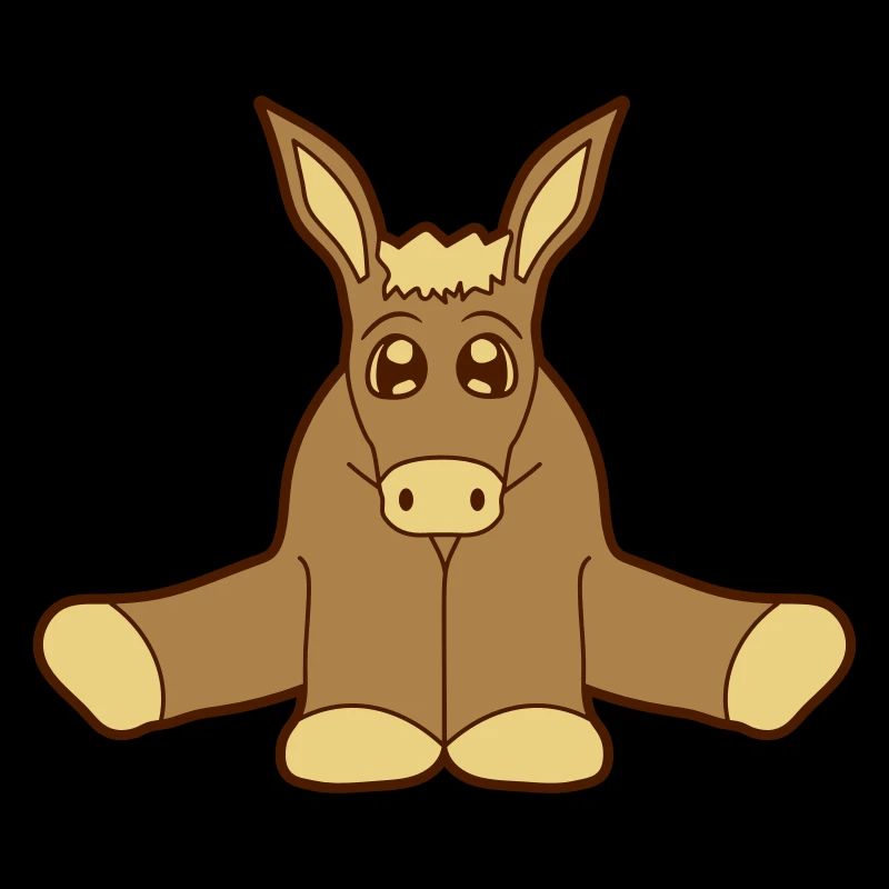 petit bébé mignon mignon assis âne cheval poney k