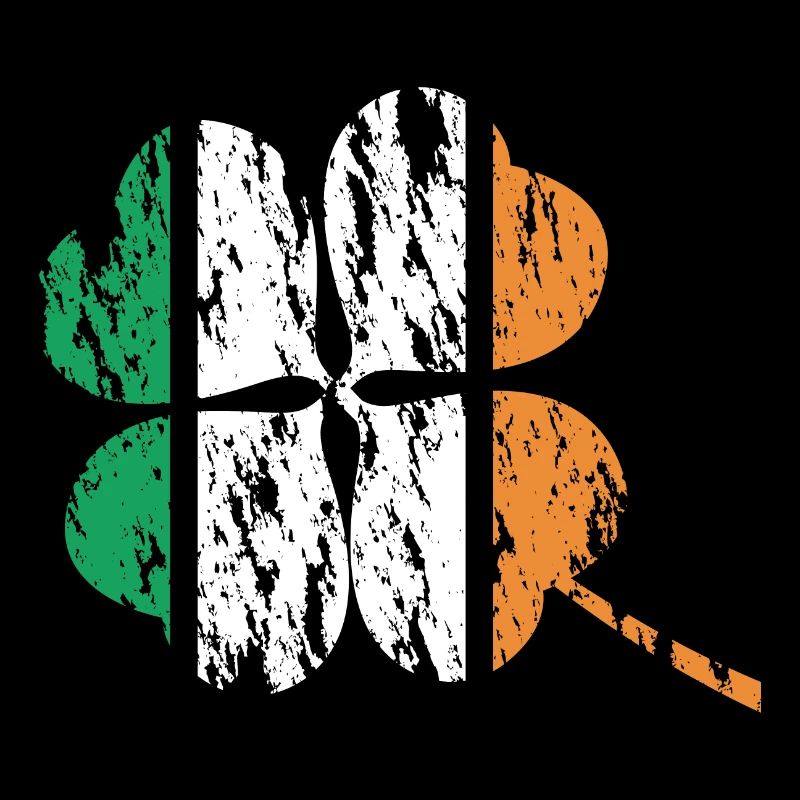 Irlande drapeau irlandais grunge used look trèfle
