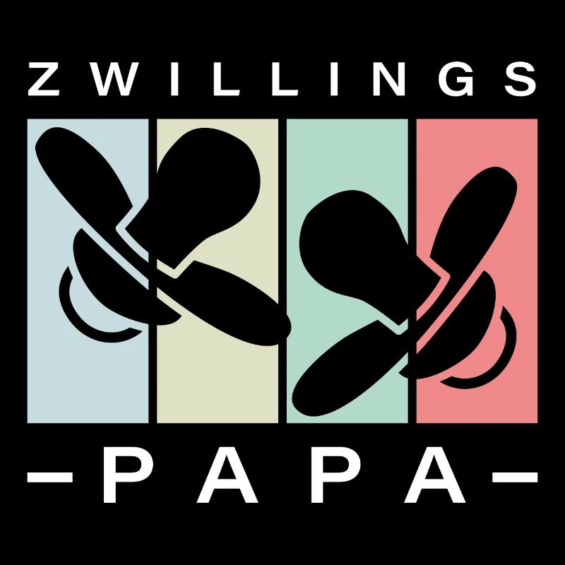 Zwillingspapa Spruch vintage retro