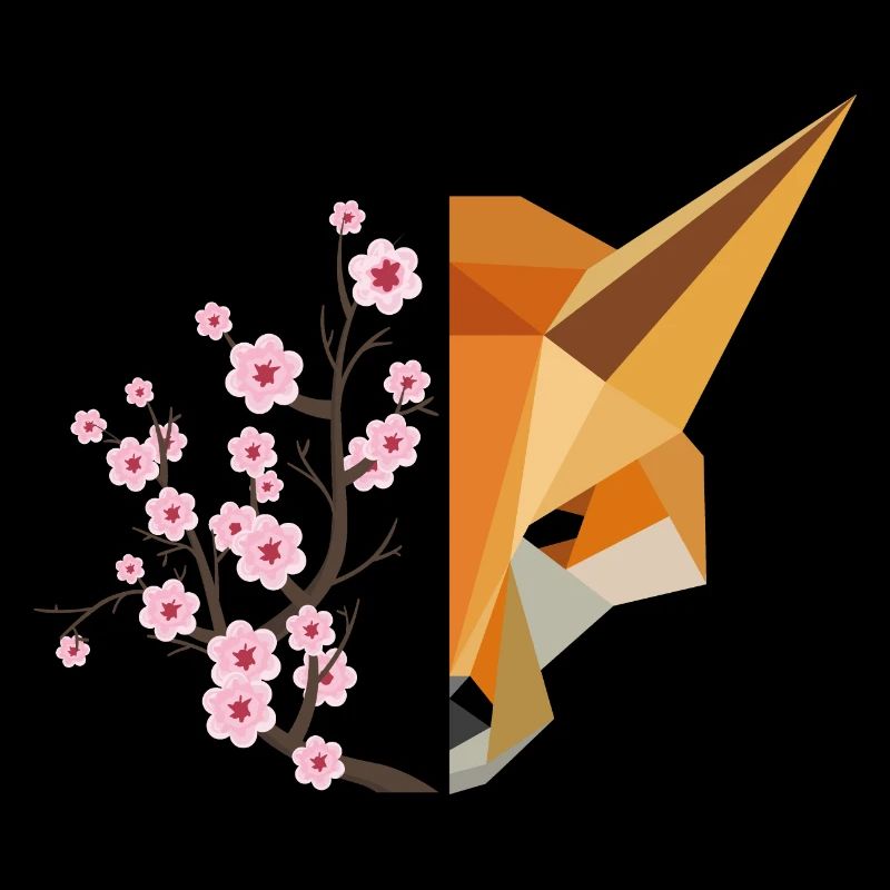 Japanese Cherry Blossoms Sakura Fox
