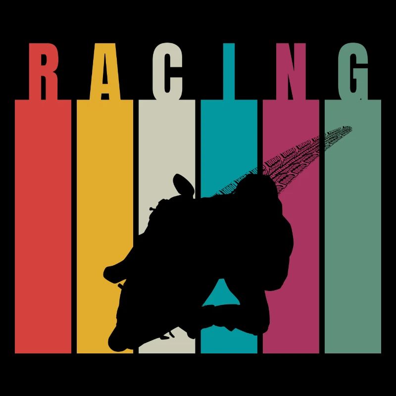 Racing Retro Silhouette
