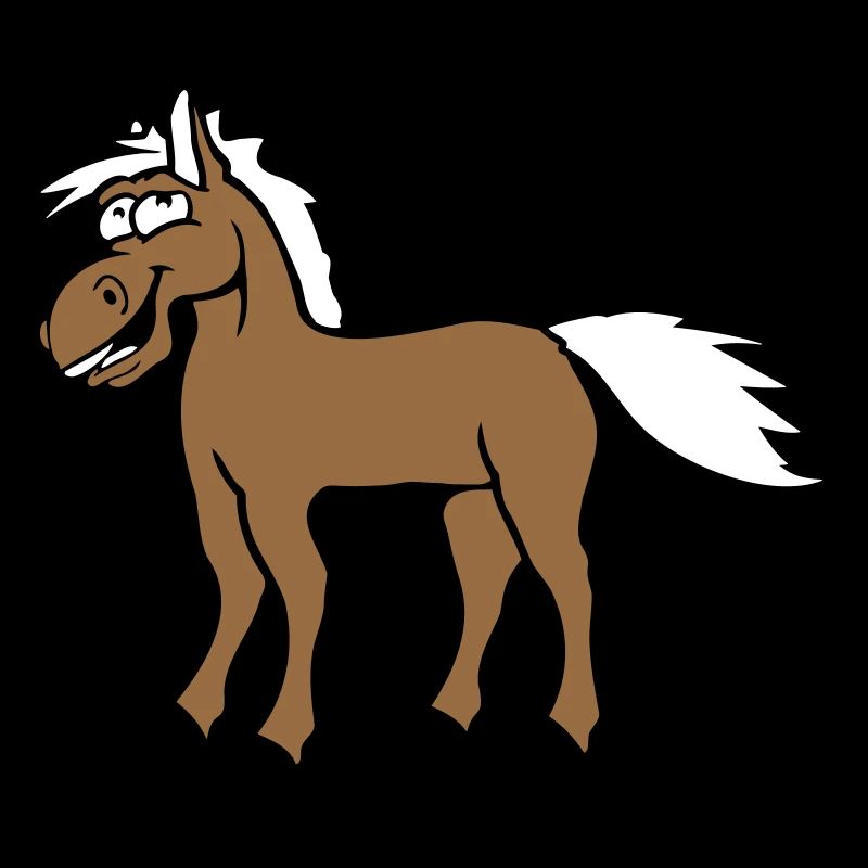 Pferd Lacht Komisch Lustige Grimasse Albern Comic