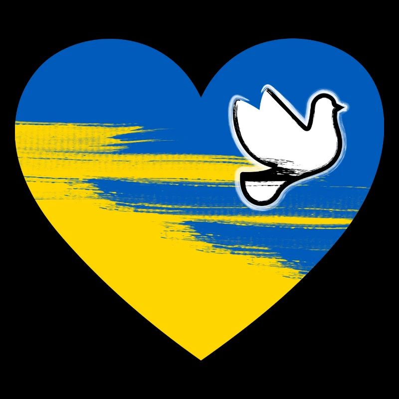 Ukraine Frieden Herz Design