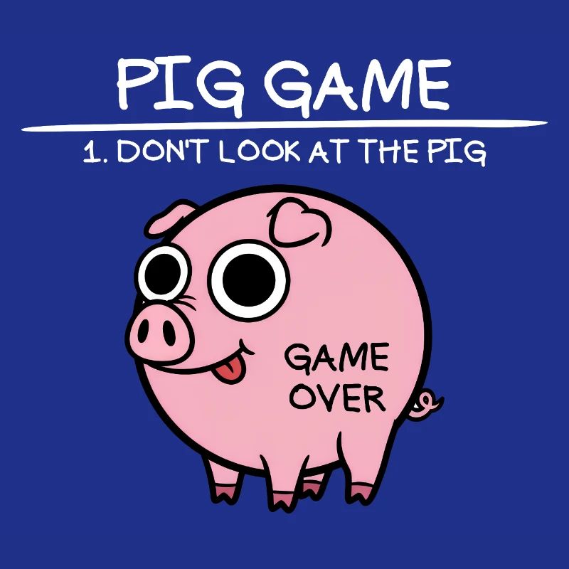 Jeu de cochon Ne regarde pas le cochon drôle