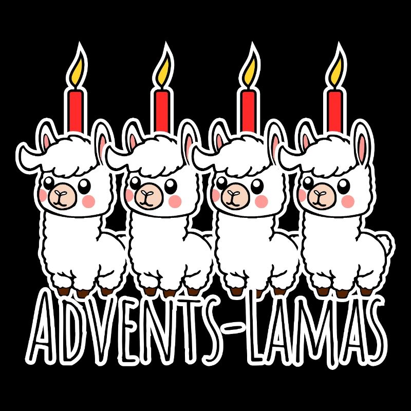 Les 4 adorables lamas de l’Avent – une bougie brûle !