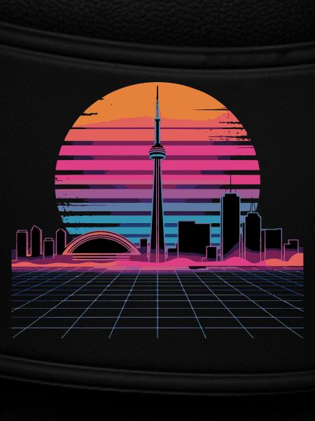 Neon Skyline Retro Sunset