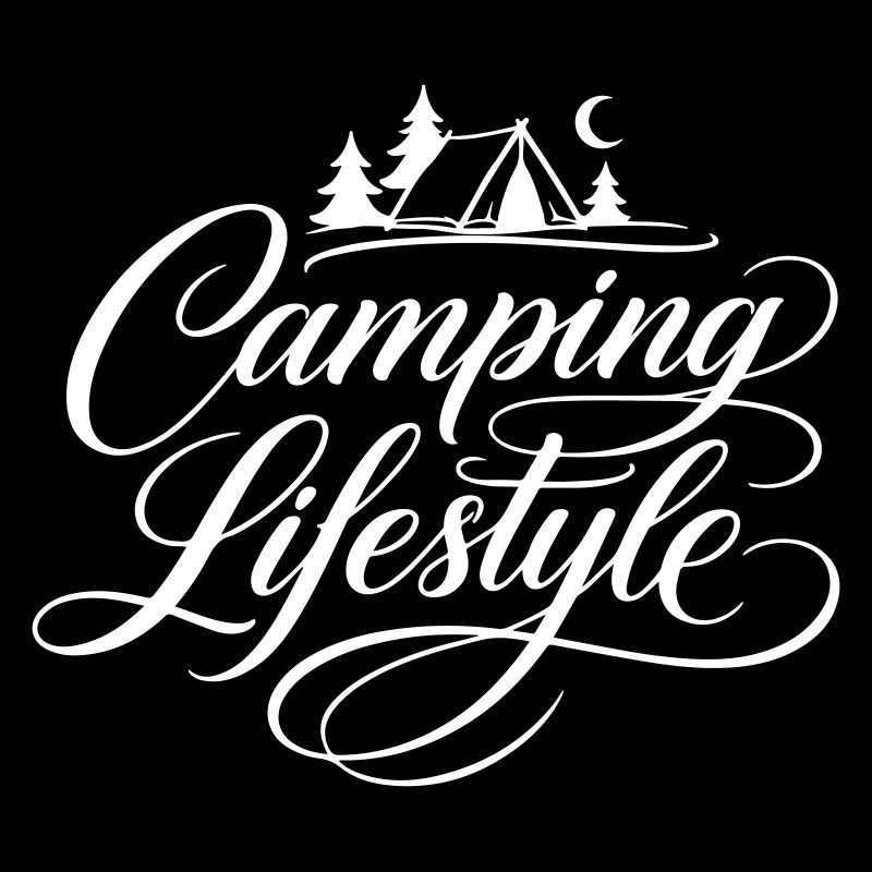 Camping Leben Spruch Zelt
