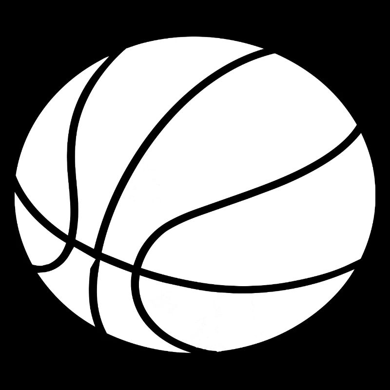 Minimal Basketball Outline Sport Design