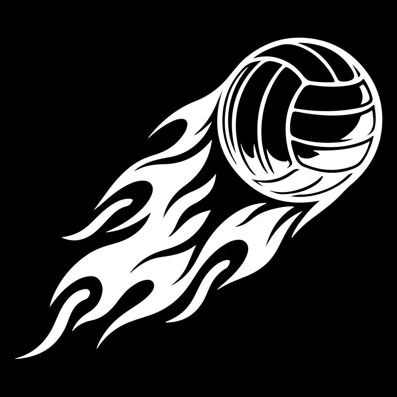 Volleyball Ball Fire Flame