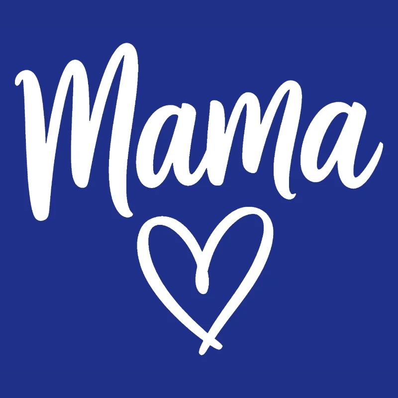 Mama Heart Script Logo