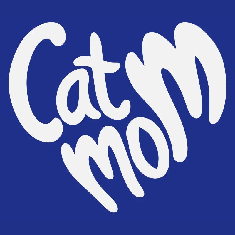 Lettrage en forme de cœur de maman chat