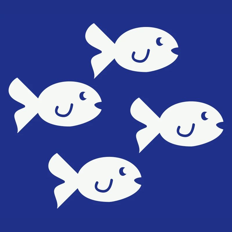 Vier freundliche Fischchen