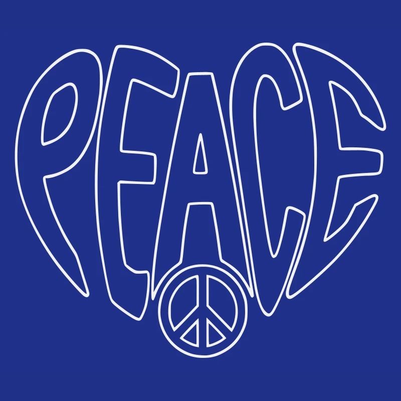 Peace Herz mit Peacezeichen