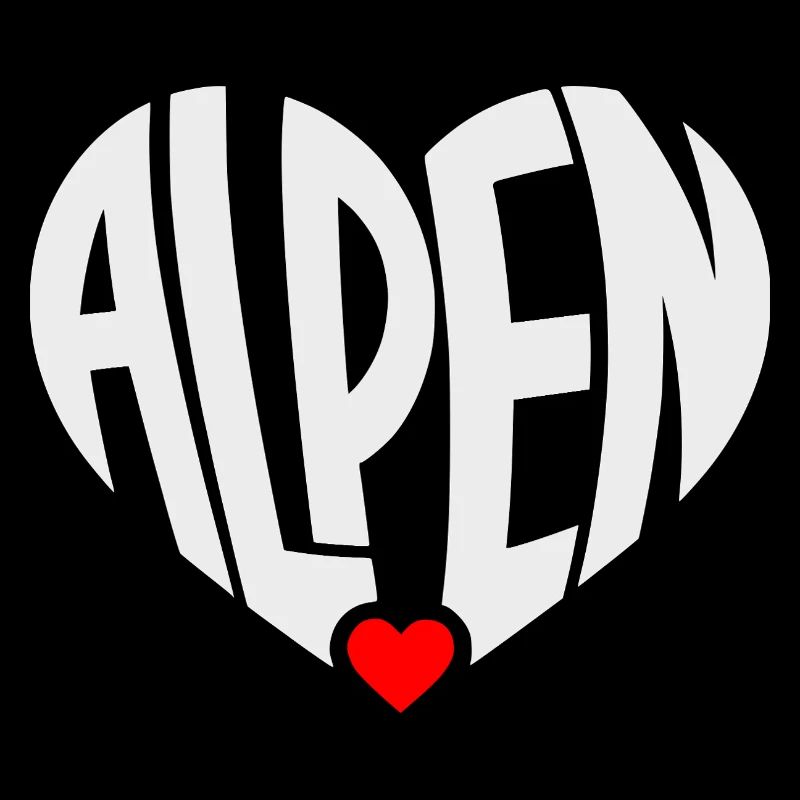 Alpen Herz Typo 