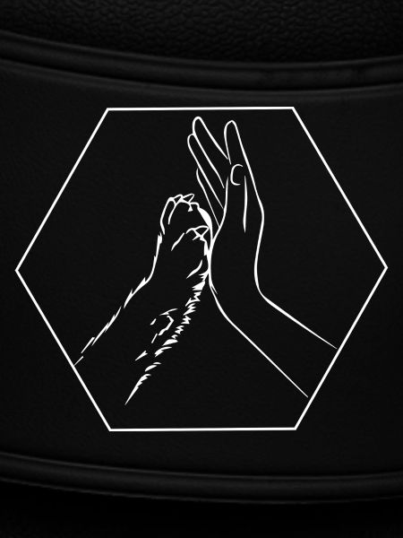 Hundepfote und Hand Team