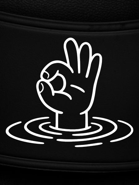 Hand OK Zeichen Wellen