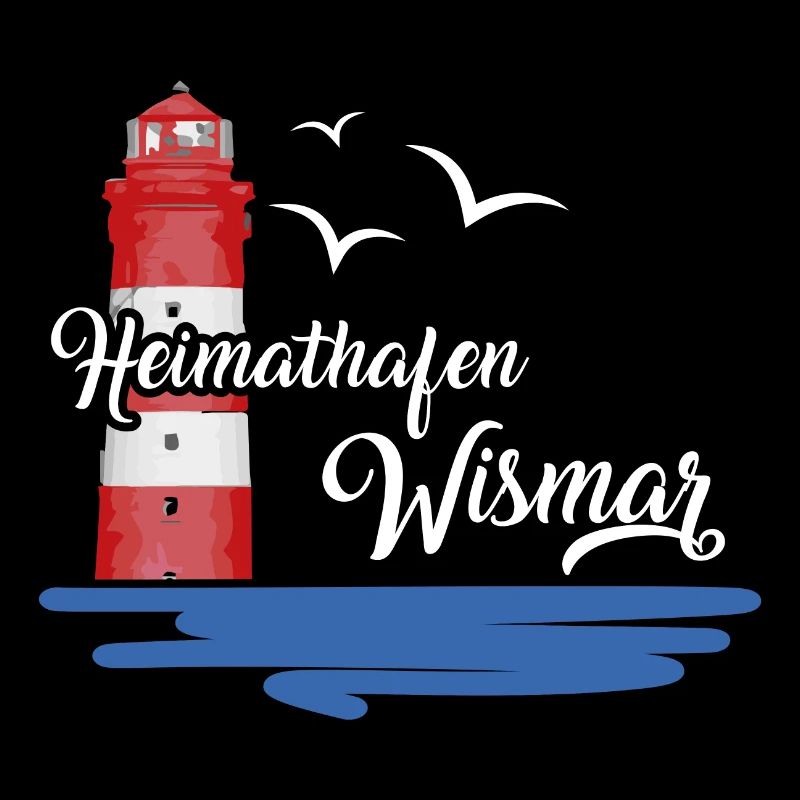 Heimathafen Wismar Hafenstadt Möwe Leuchtturm